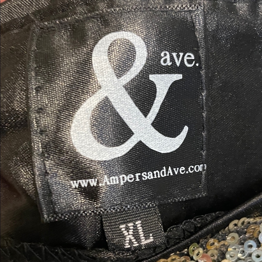 XL Ampersand & Avenue Gold Sequin Skirt - Picture 2 of 5